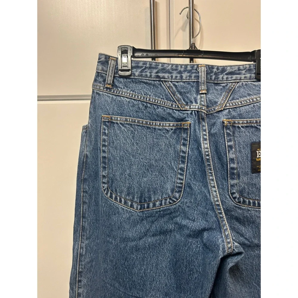 Vintage Edwin Jeans‎ Blue Denim High Waisted Straight Leg Rare Button Fly Medium